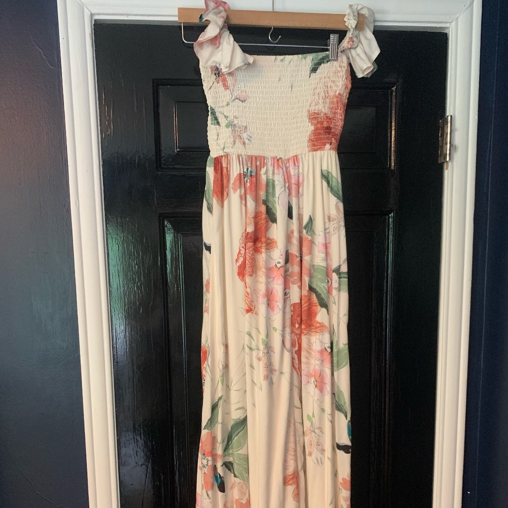 Off the shoulder Maxi Dress - Plum Sugar (NWT)